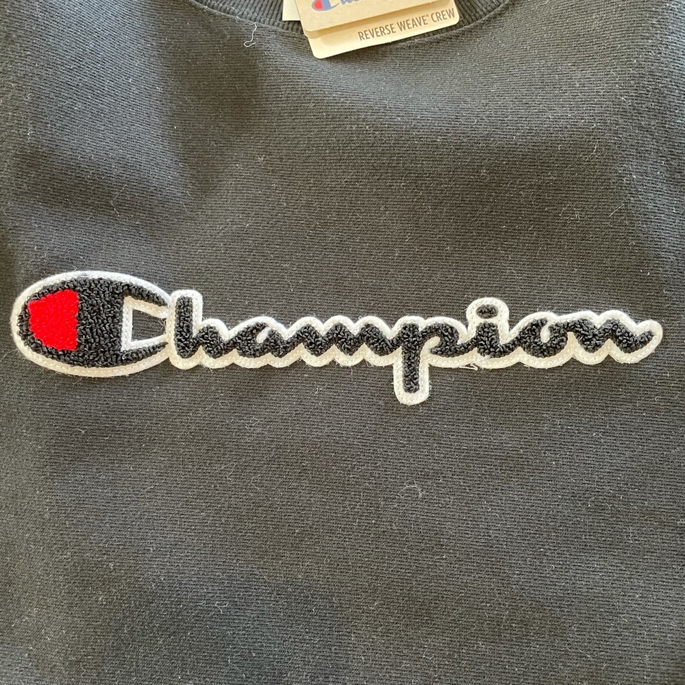Champion Pullover Sweatshirt Black XS Reverse Crew - Picture 2 of 7